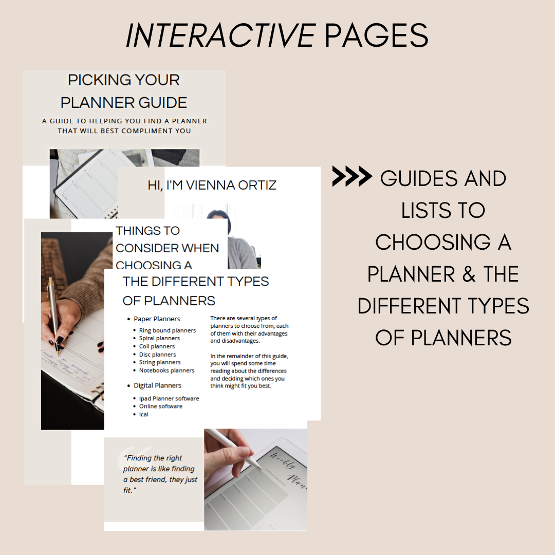 Picking Your Planner Guide - Interactive Guide + Workbook