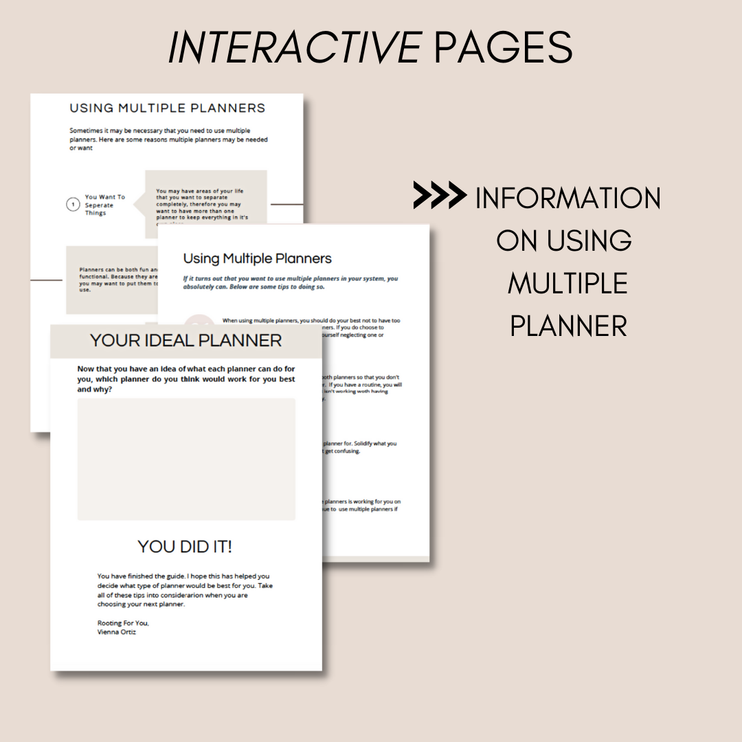 Picking Your Planner Guide - Interactive Guide + Workbook