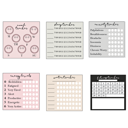 Self Care Sticky Note Trackers-Minimal