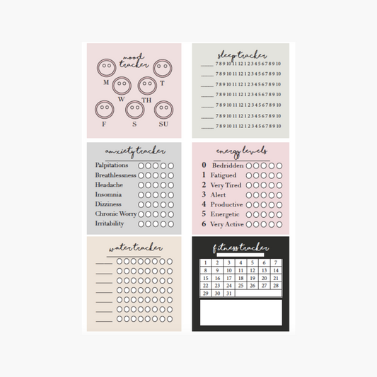 Self Care Sticky Note Trackers-Minimal