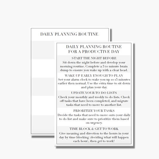 Daily Planning Tips & Daily Planning Routine