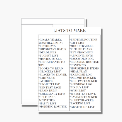 Lists To Make Bundle